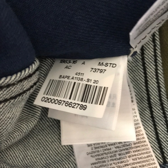 ๐HP๐Leviโs x Bape Trucker Jean Jacket Patchwork - Picture 14 of 16